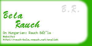 bela rauch business card